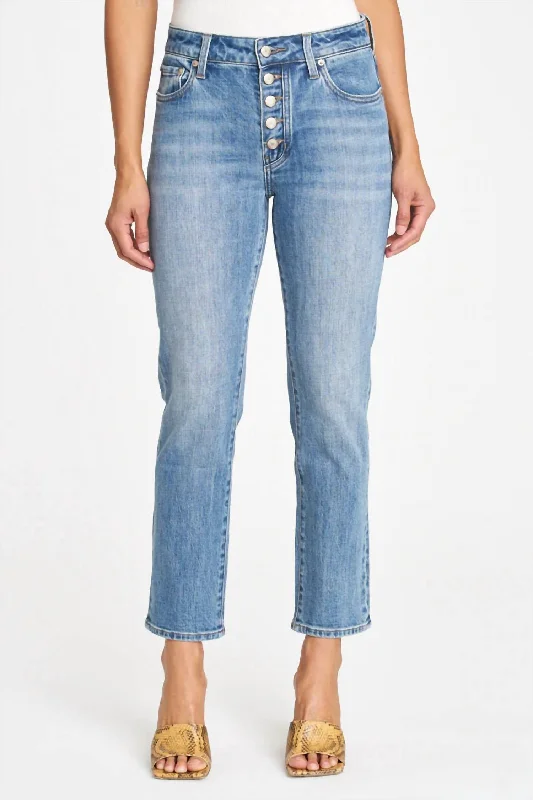 Monroe High Rise Cigarette Jean In Ladera Comfortable Mid-Rise Jeans