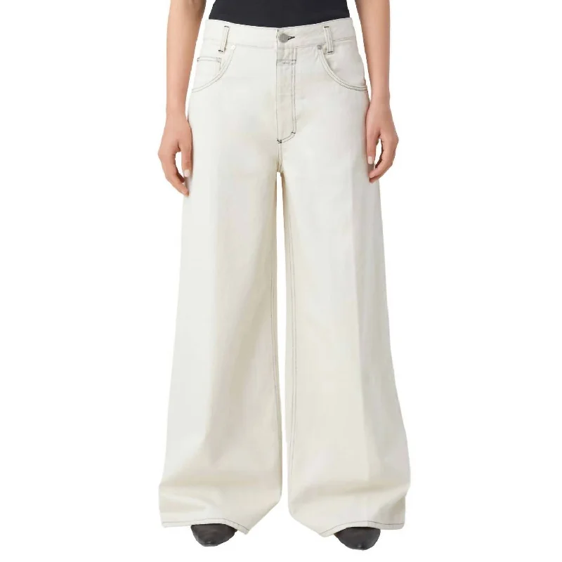 Morus Jeans In Ivory Trendy Skinny High-Waist Jeans