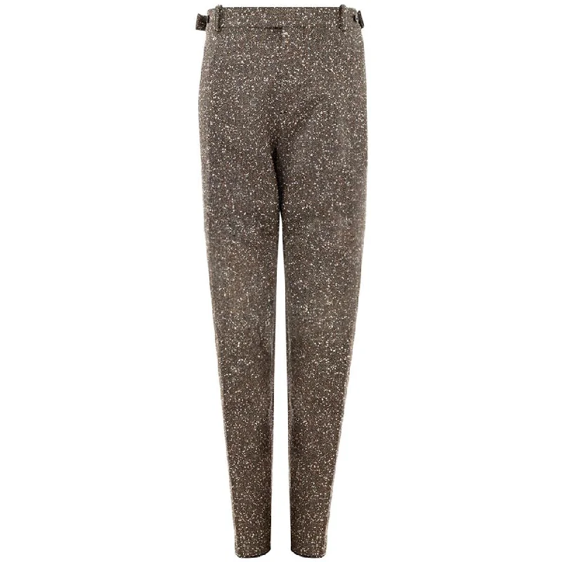 Multicolor Viscose Pants For Elegant Evenings Relaxed Fit Trousers