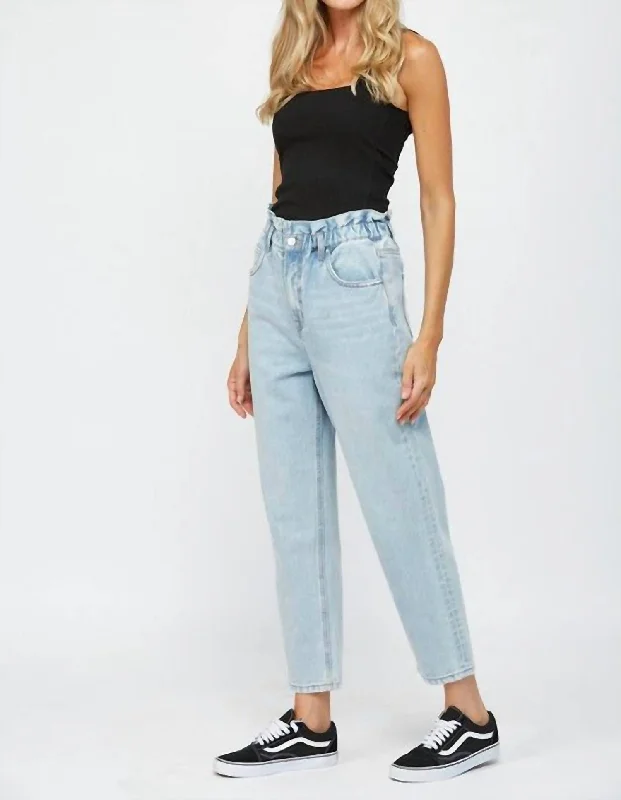 Paperbag Super High Rise Mom Jeans In Clandestine Elegant Skinny Leg Jeans