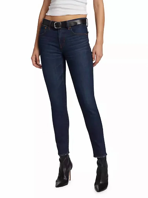 Shandon Skinny Jeans In Dark Blue Stylish Shredded Denim Jeans