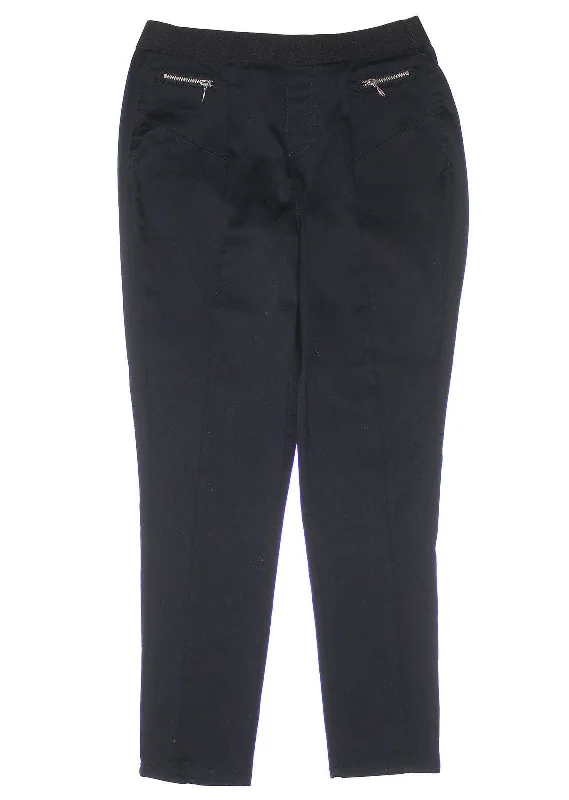 Style & Co Black Curvy Fit Skinny Leg Pull On Pants Trendy Work Pants