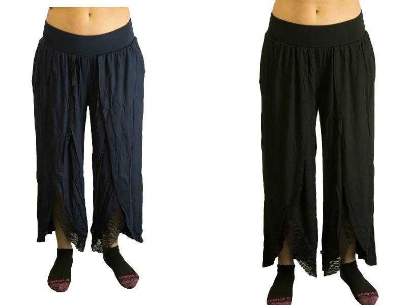 TEREZ Women's Beach Pant W/ Mesh Insert #2305 NWT Wide-Legged Palazzos