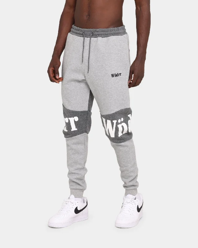 WNDRR Hamilton Tech Track Pant Grey Marle Relaxed Casual Leggings