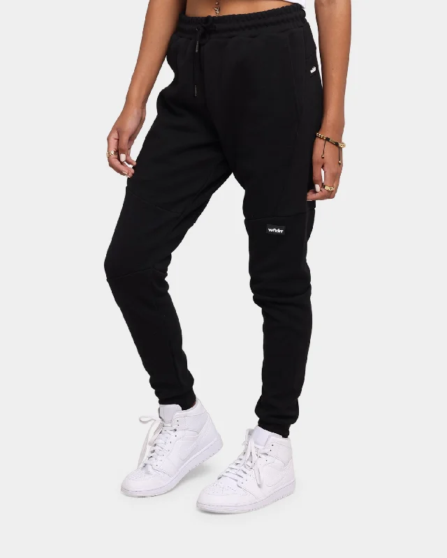 WNDRR Hoxton V2 Tech Track Pant Black Formal Slim Pants