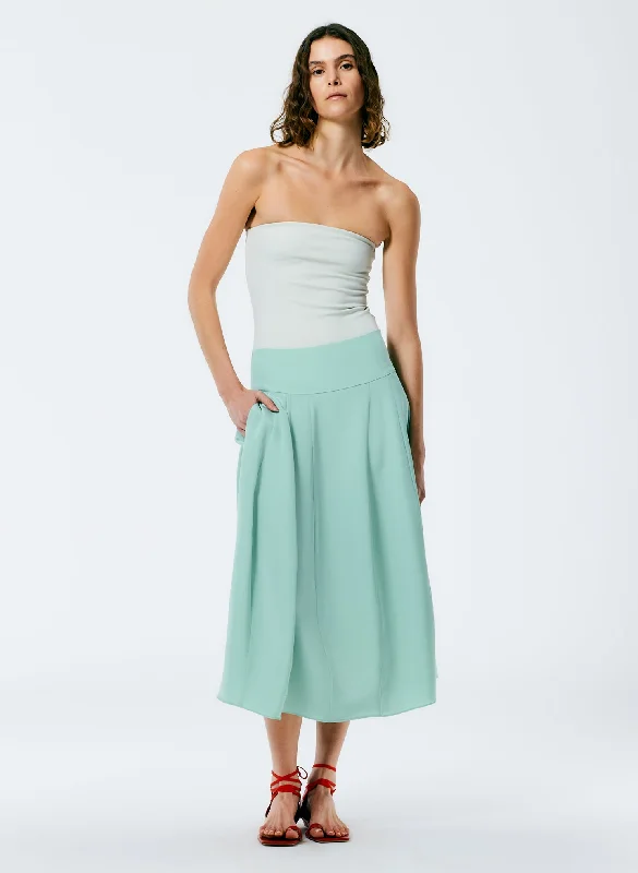 4-Ply Silk Lantern Skirt velvet skirt luxurious