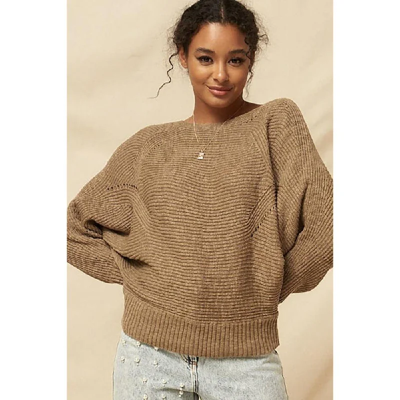 A Ribbed Knit Sweater Boxy Sweater Fitted Sweater A-Line