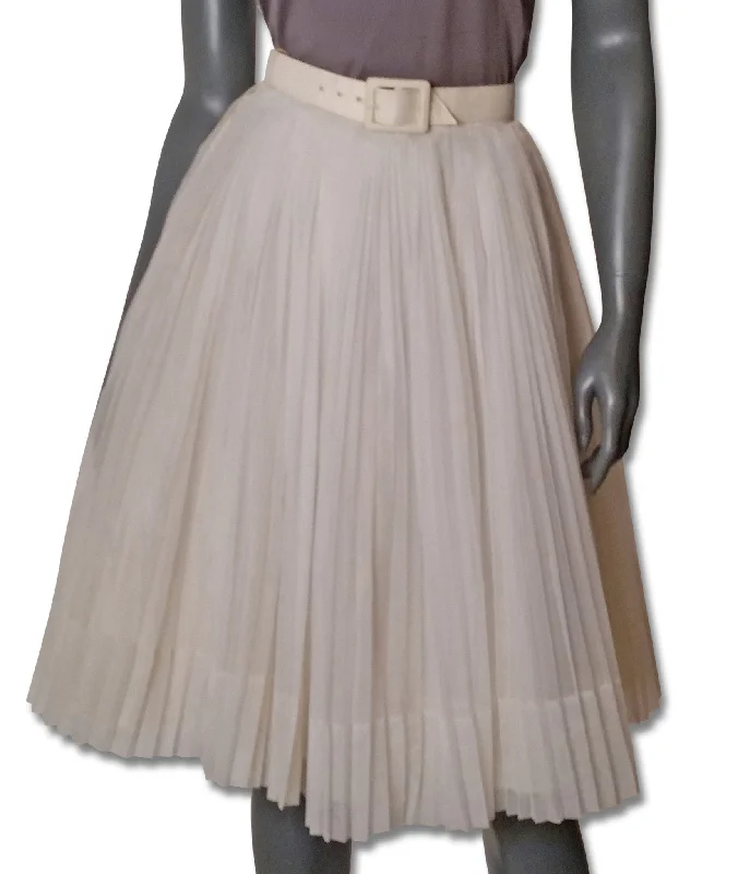 Accordion Pleated 1950s Skirt denim skirt durable