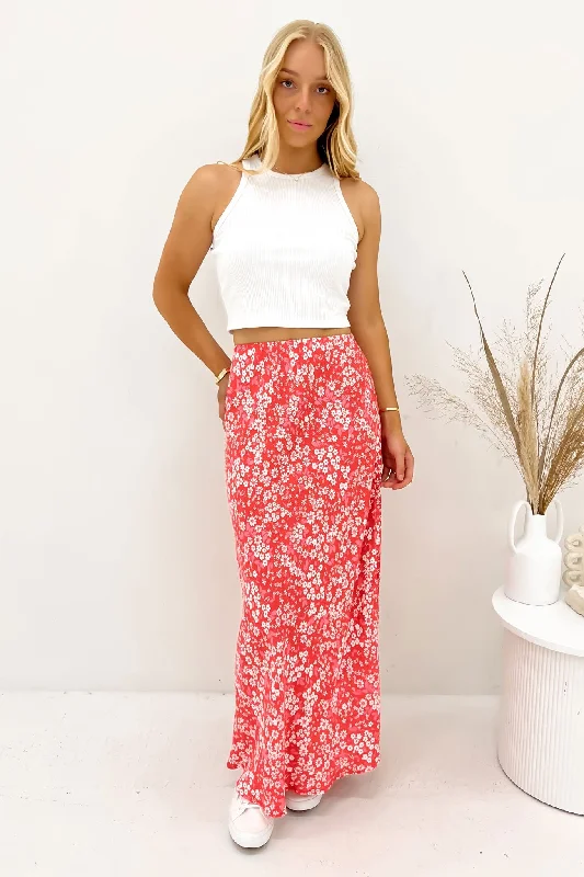 Ankara Skirt Floral Print ribbed skirt waist