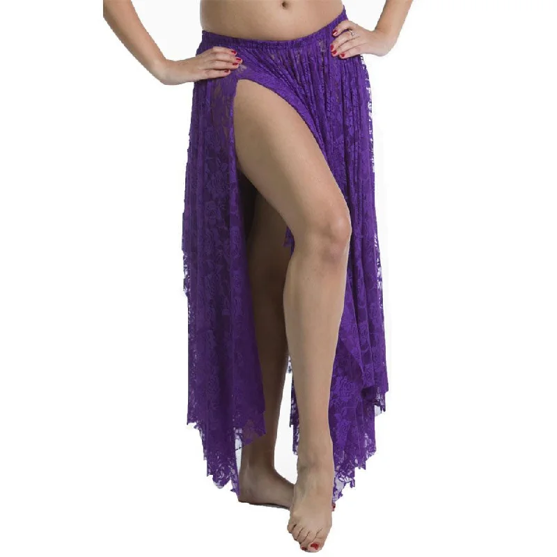 Belly Dance 13 Panel Lace Skirt | LACED LAYERS leather skirt sleek