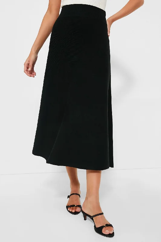 Black Knit Xena Skirt breathable skirt fabric