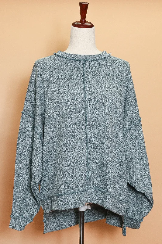 Blue Marled Sweater (XS) Lightweight Heavyweight Midweight