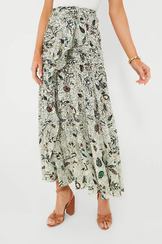 Botanical Mist Georgina Skirt zip skirt side