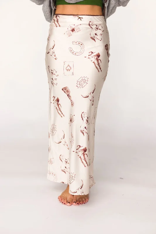 Modern Cowgirl Skirt in Cream corduroy skirt comfortable