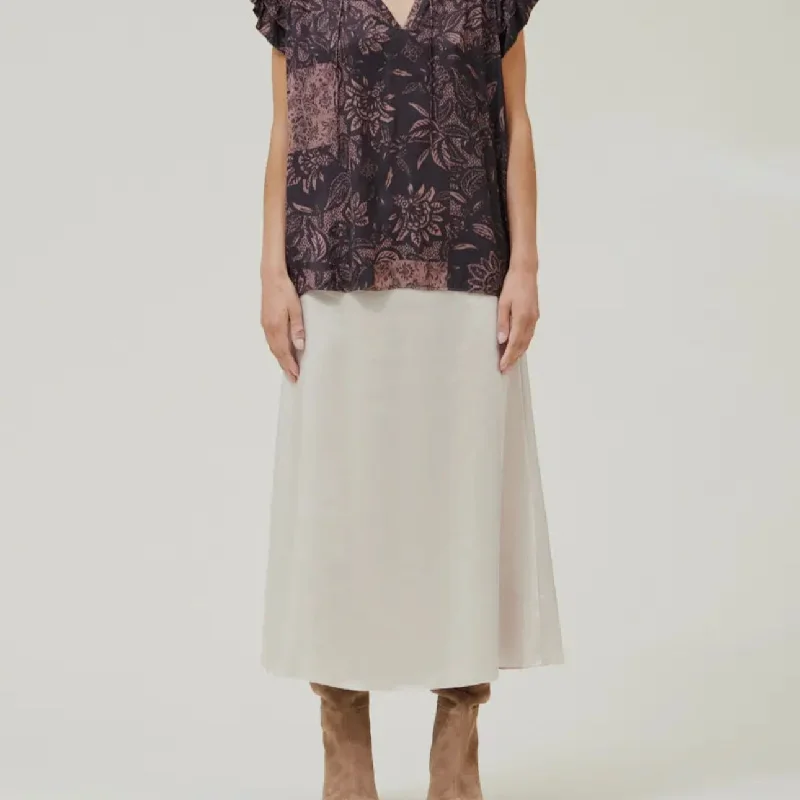 CC SATUN BIAS CUT SKIRT pleated skirt texture