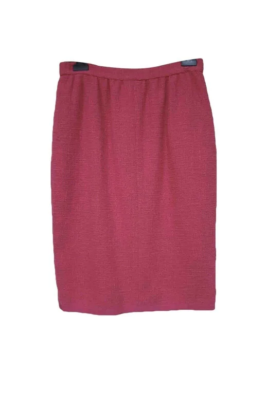 Chanel Tweed Mini Skirt size 40 pleated skirt texture