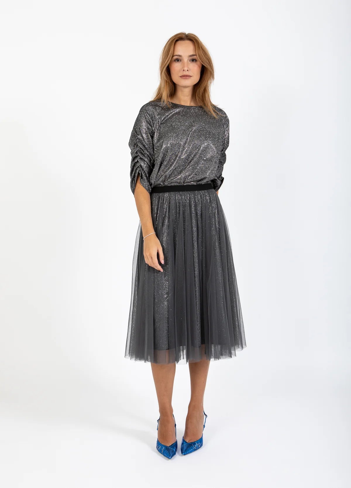 COSTER Skirt with Plisse and Glitter lace skirt romantic