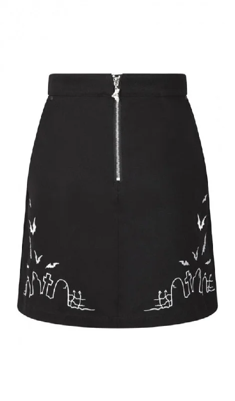 Cullen Mini Skirt in Black spandex blend skirt