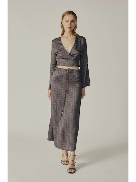 PAEONIA SKIRT linen skirt natural
