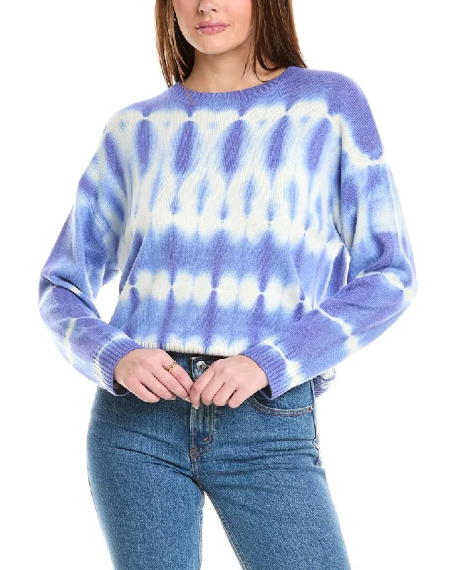 Electric & Rose Sandy Wool & Cashmere-Blend Sweater Ribbed Striped Patterned