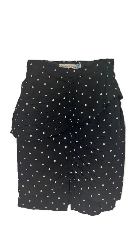 Enrica Martinelli polka dots skirt velvet skirt luxurious