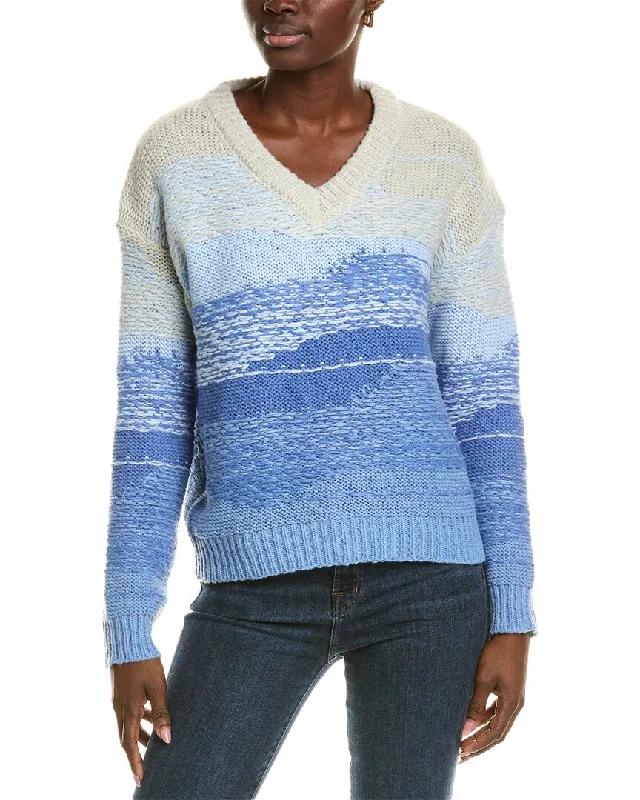 FATE V-Neck Sweater Seamless Knitted Crochet