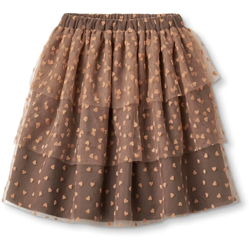 Fliink Humus/Carafe Tulle Heart Skirt relaxed fit skirt