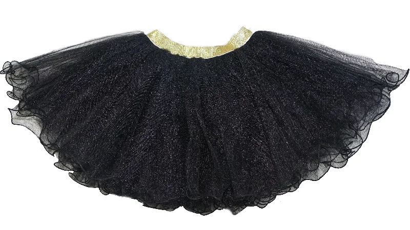 Gold Elastic Black Tutu Skirt corduroy skirt cozy
