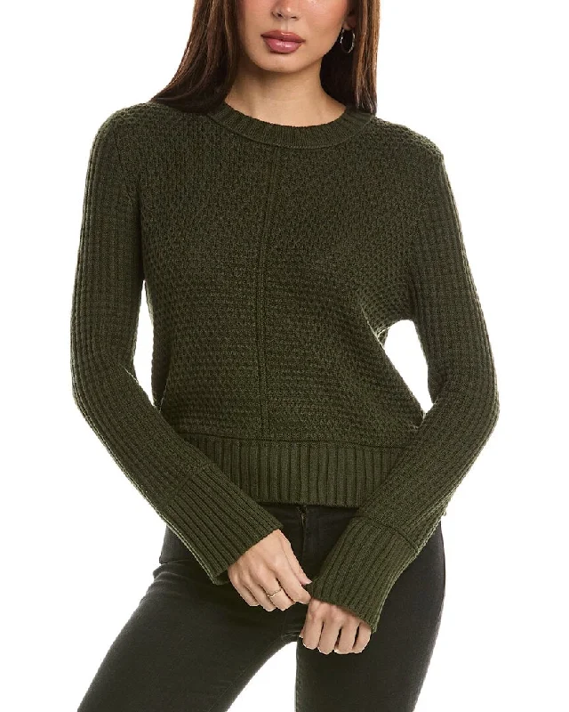 Hannah Rose Honeycomb Knit Cashmere-Blend Sweater Terry Blend Velvet Blend Canvas Blend