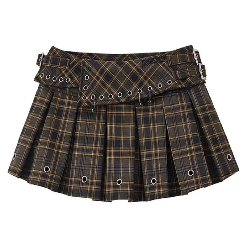 High School Crush Mini Skirt linen skirt relaxed