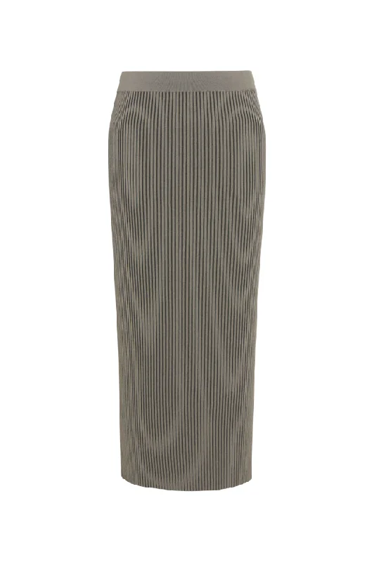 Julian Skirt - Green Khaki and Olive leather skirt durable