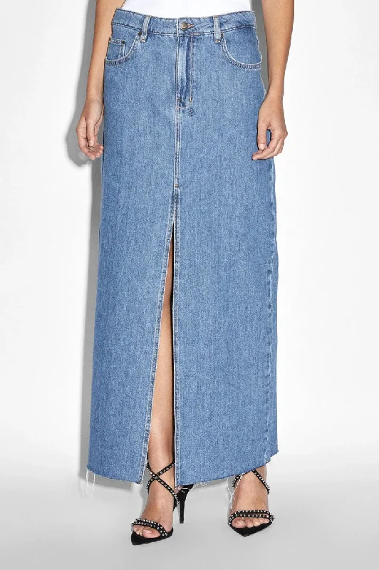 Ksubi Kara Maxi Skirt - Heritage high slit skirt