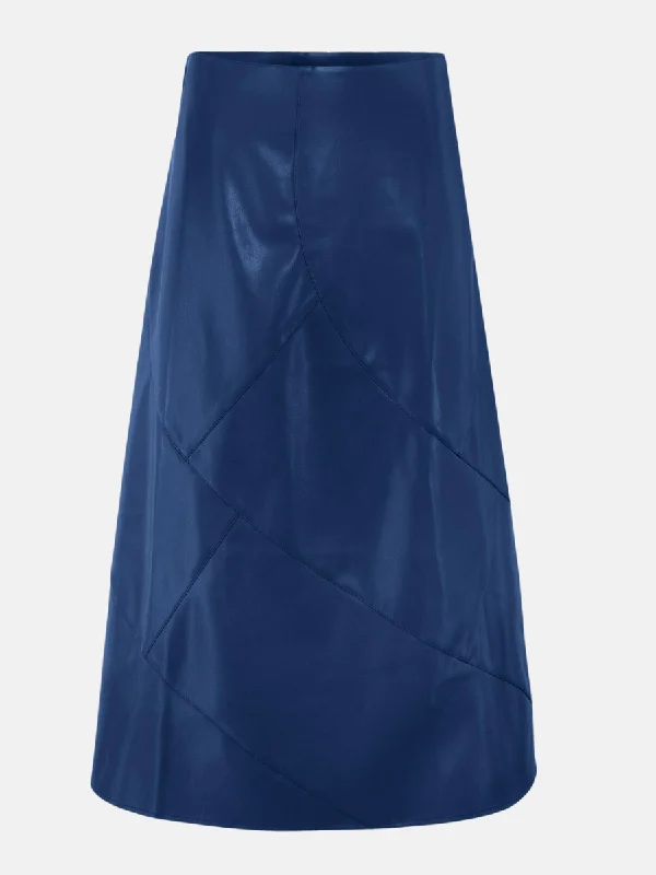 LEATHER SEAM SKIRT lightweight skirt design
