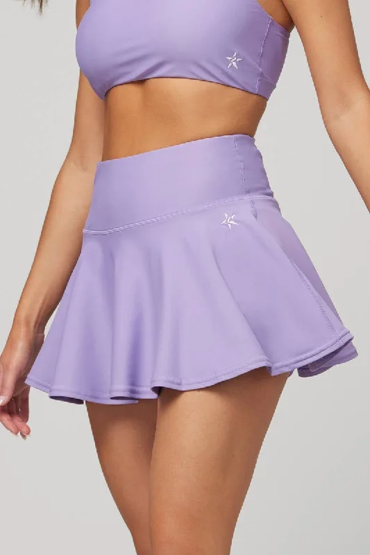 Legendary Flouncy Skirt in Lavender leather skirt modern