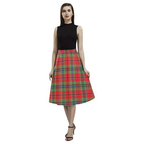 MacLean of Duart Modern Tartan Aoede Crepe Skirt leather skirt bold