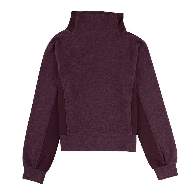 Maroon Travis Mathew Delightful Funnel Neck Sweater Mesh Sweater Canvas Denim