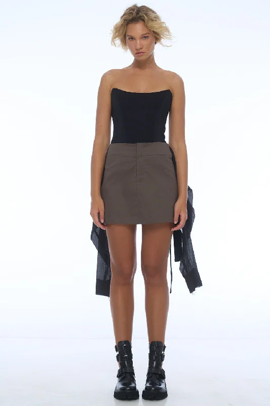 SKIRT WITH SHIRT linen skirt breathable