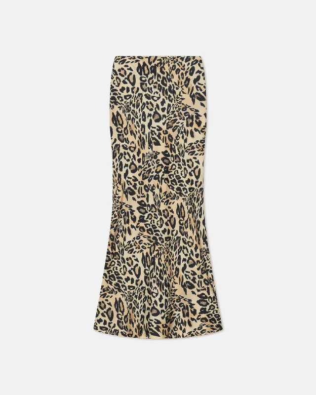 Sabeen - Printed Twill-Silk Midi Skirt - Leopard mini skirt trendy