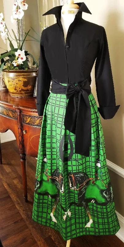 OAKES SKIRT IN EMERALD wool skirt sturdy