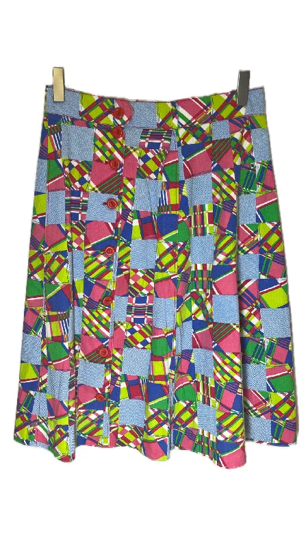 Patterned mid length skirt lace skirt intricate