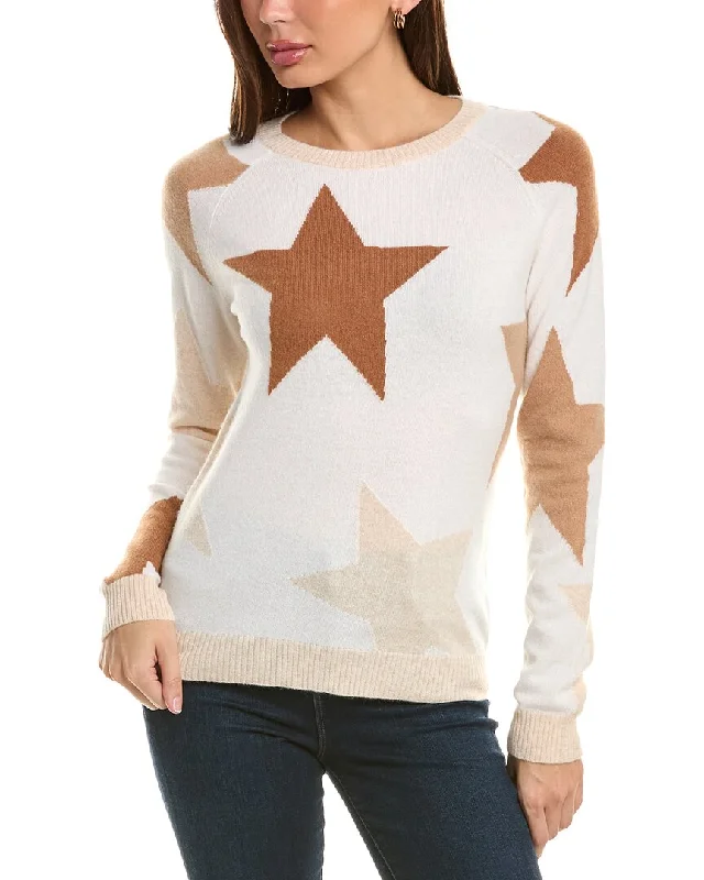 philosophy Raglan Tri-Color Star Cashmere Sweater Nylon Fabric Polyester Fabric Spandex Fabric