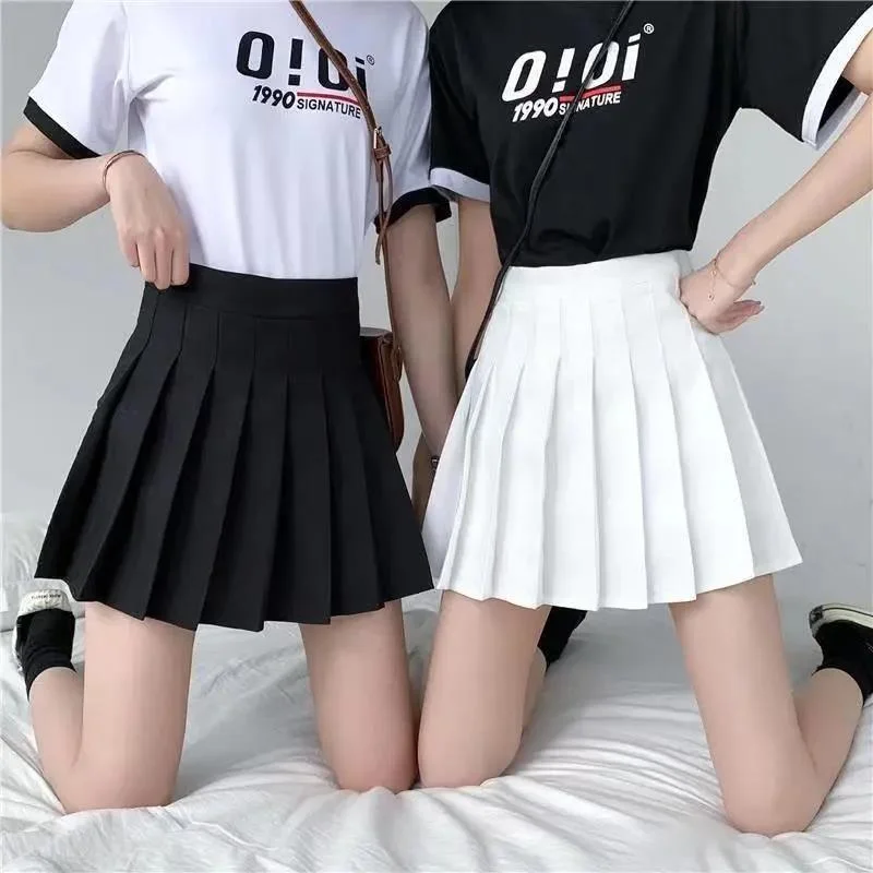 Pleated School Mini Skirt, Pleated Tennis Skirt, Japan Korean Fashion Kawaii Retro Vintage Skirt denim skirt trendy