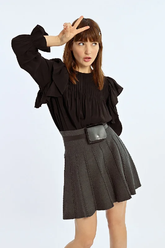Short Knit Skirt cashmere skirt fine