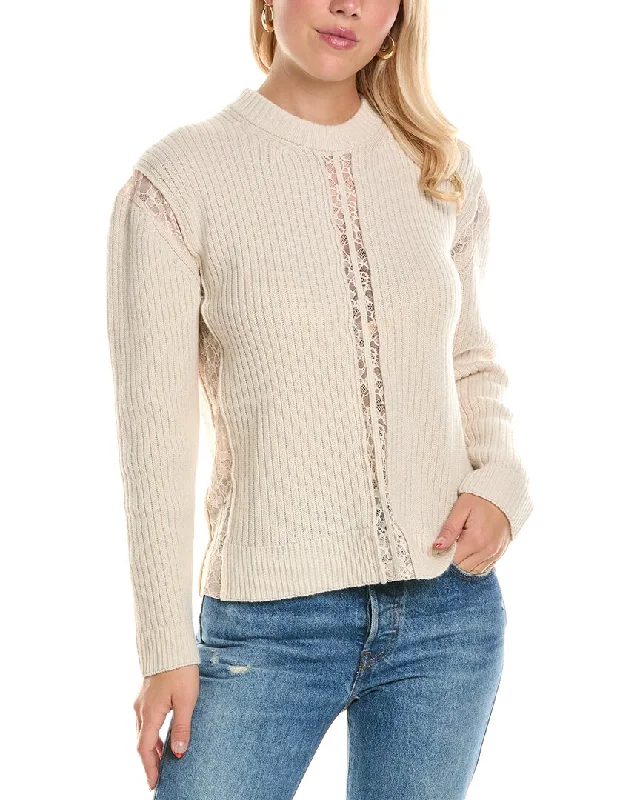 SIMKHAI Ruba Wool & Cashmere-Blend Sweater Iron Safe Non-Iron Wrinkle Free