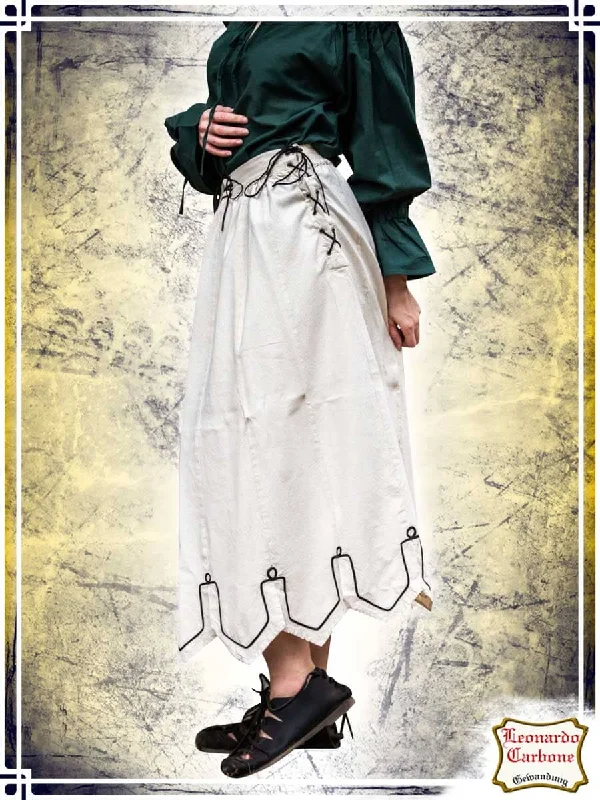 Skirt with Embroidery wool skirt thick