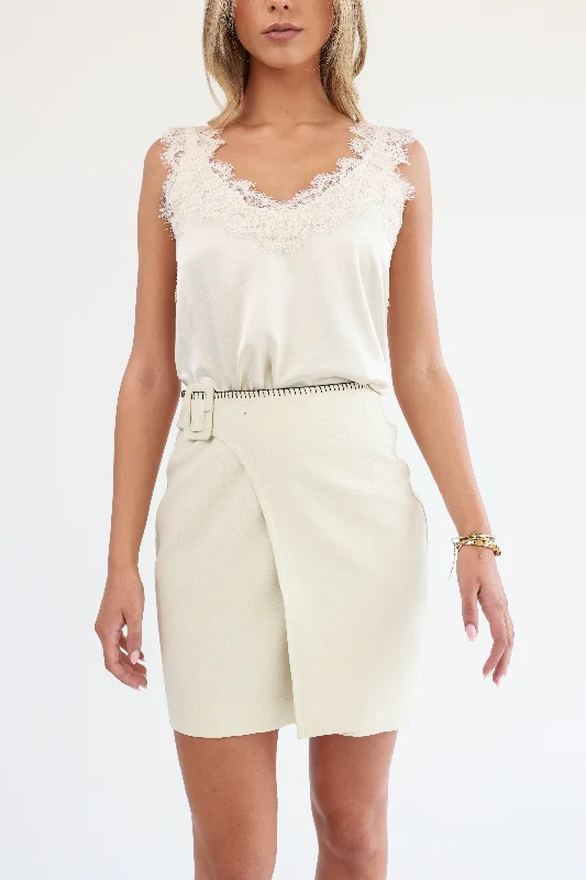 "The Aggie" - Skirt (Cream) chiffon skirt delicate