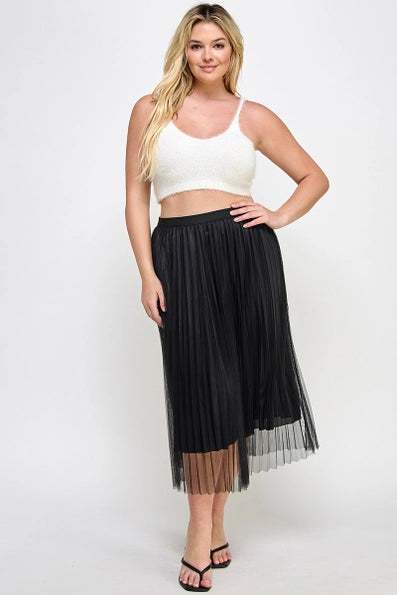 Tulle A-Line Midi Skirt midi skirt versatile