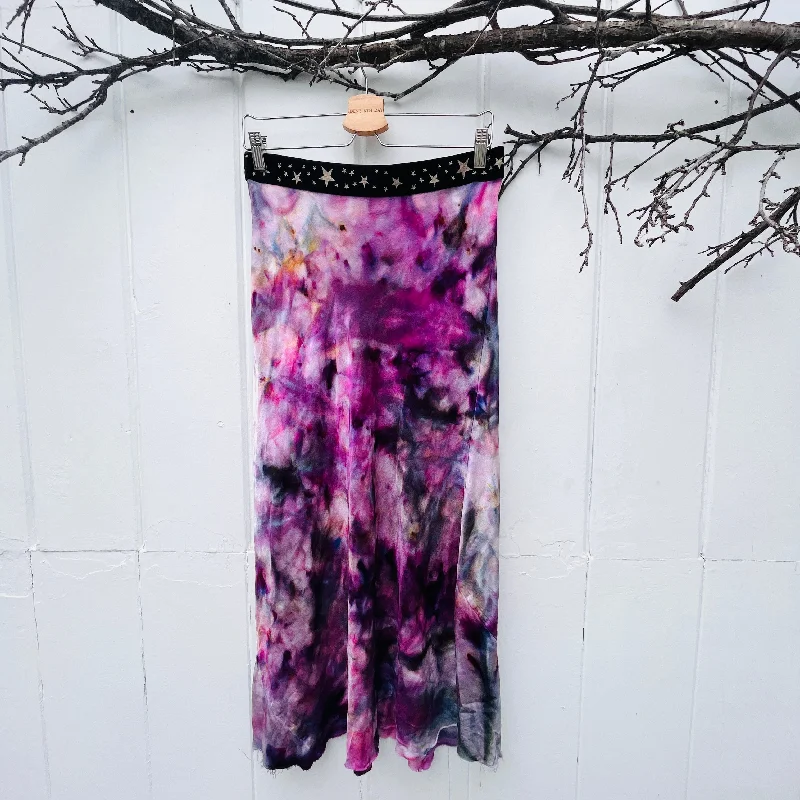 VH-1371 Star Elastic Bias Skirt Dyed8 belted skirt waist