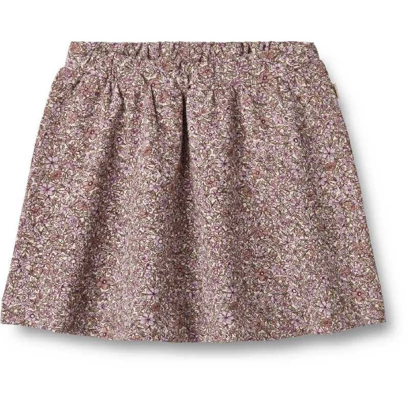 Wheat Lilac Flowers Sweat Skirt Manuella lightweight skirt design