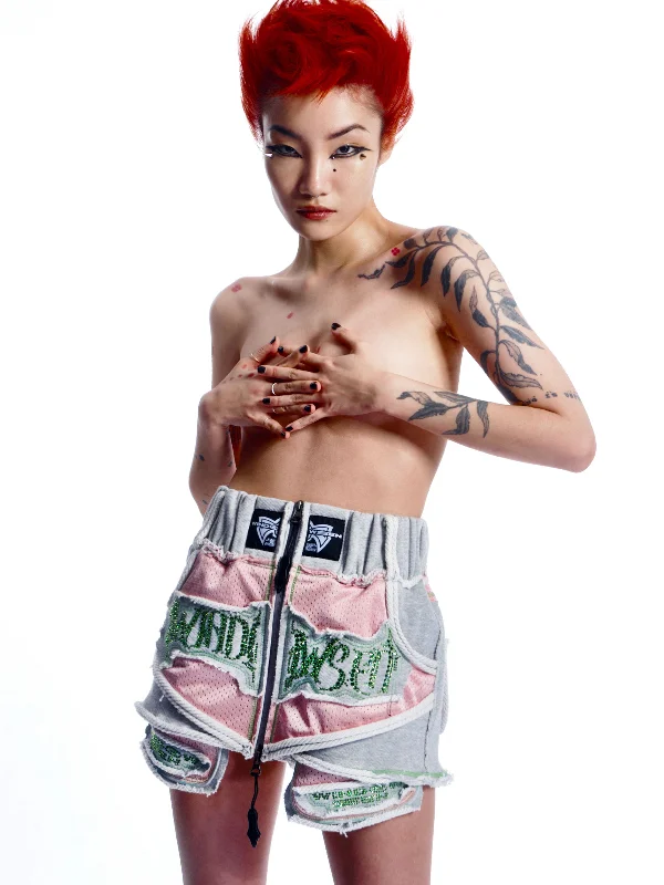 'WINDOWSEN' MINI SKORT wool skirt breathable
